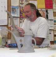 Vince with large handbuilt jar in progress